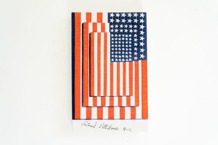 Study for the 6% of those red, white and blue flags flying outside your house that are not “made in America”, Richard Pettibone, Jasper Johns, Three F